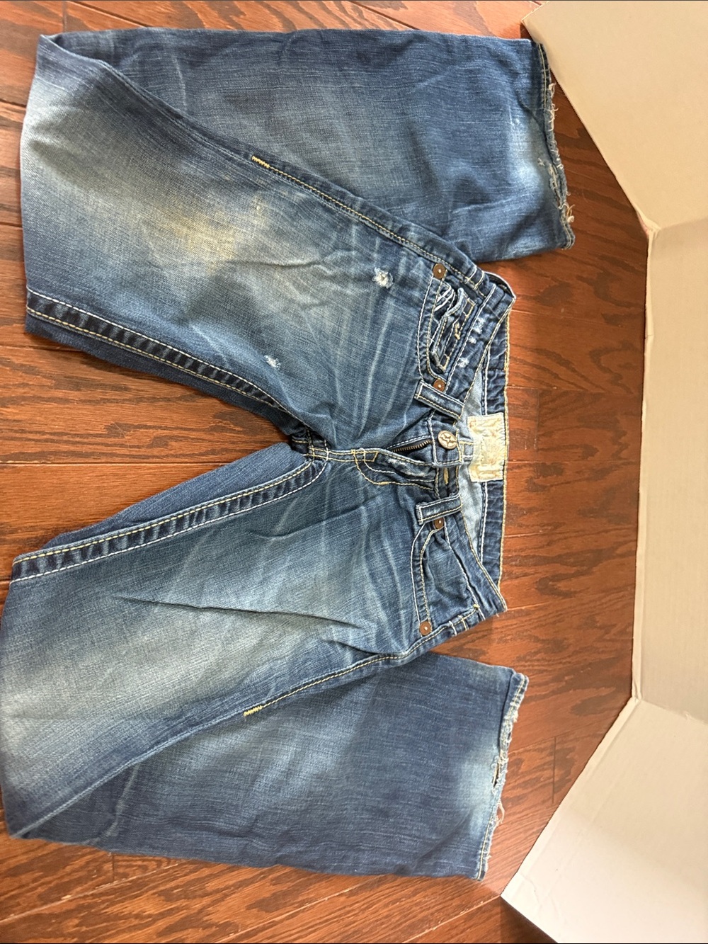 Big Star Faded Blue Cropped Denim Jeans